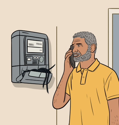 1 man on the phone