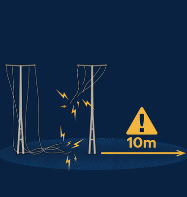 Fallen powerlines